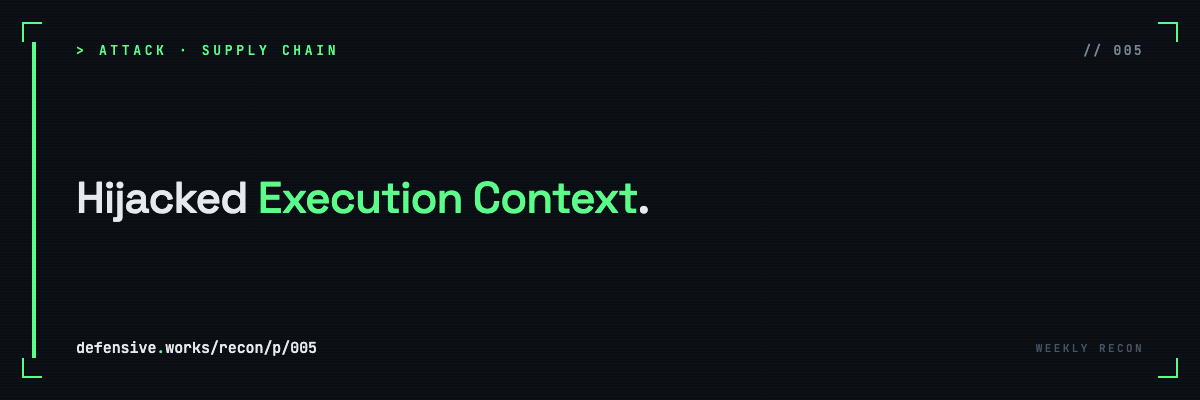 Weekly Recon #5: Hijacked Execution Context